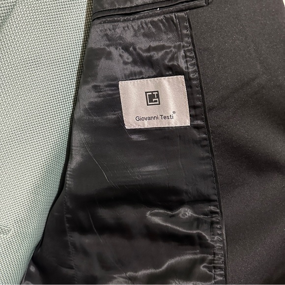 Mint 1 Button Slim-Fit Tuxedo with Jacket, Vest, Pants, Bowtie by Giovanni Testi - Picture 3 of 12